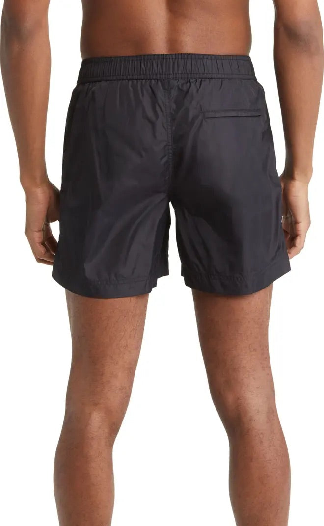 Easton black Logo Embroidered Swim Shorts