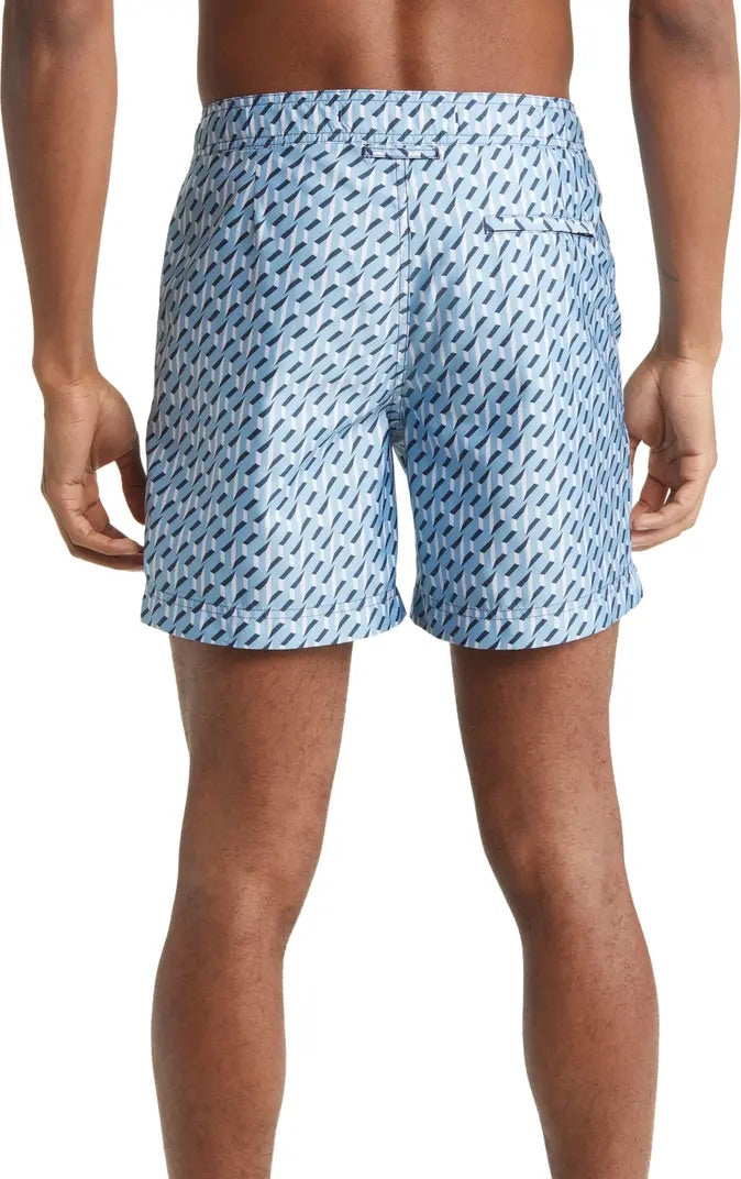 Elvio Sorrento Print Swim Shorts