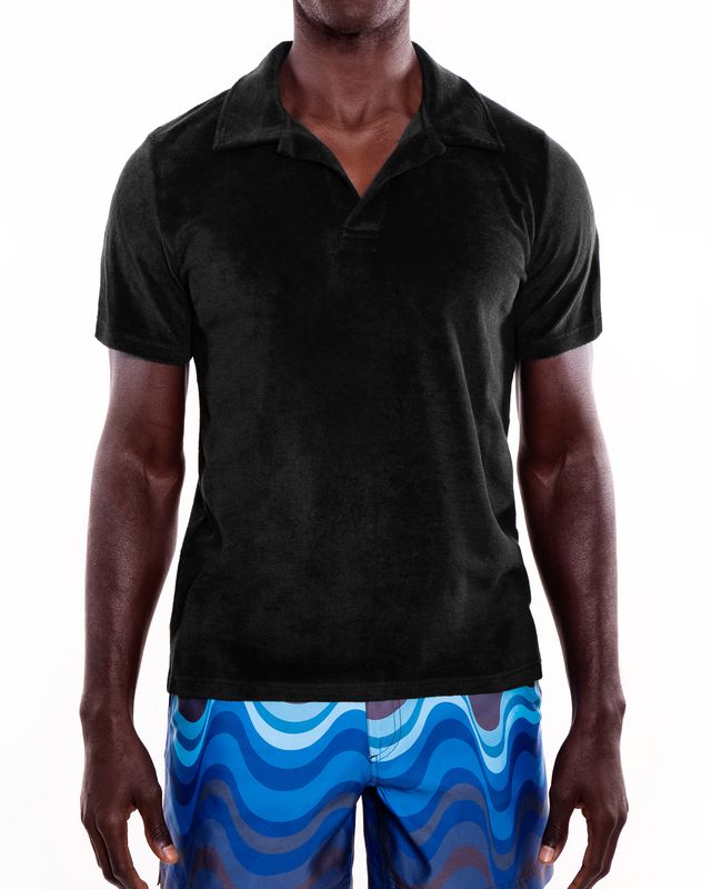 Black Riviera Terry Polo